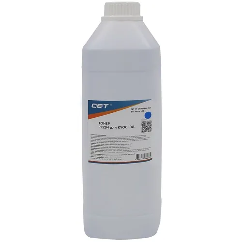 Тонер CET PK294, для Kyocera Ecosys M5521cdn/M5526cdw/M6630cidn/P5021cdn/P5026cdn/P6230cdn, голубой, 500грамм, бутылка