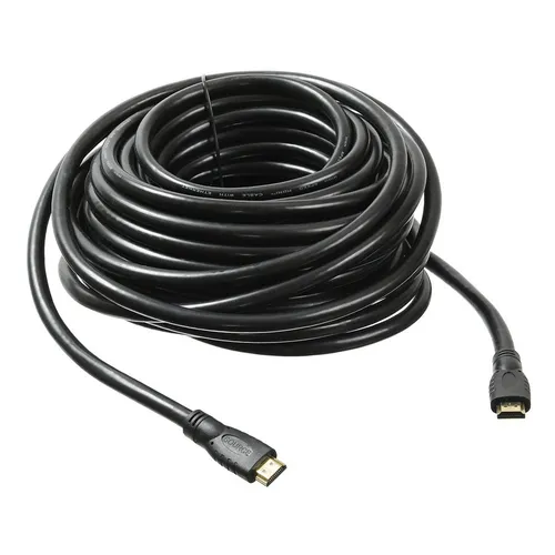 Кабель аудио-видео Buro HDMI 2.0, HDMI (m) - HDMI (m), ver 2.0, 15м, GOLD, черный [bhp hdmi 2.0-15]