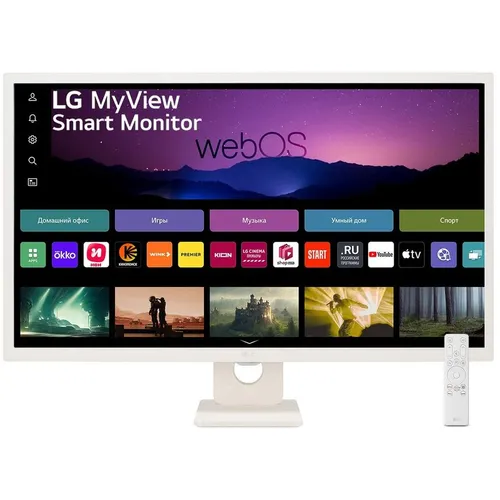 31.5" Монитор LG MyView 32SR50F-W, 1920x1080, IPS, 2хHDMI, белый [32sr50f-w.aruz]