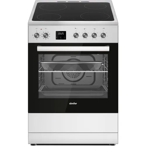 Электрическая плита Simfer F66VG09025, стеклокерамика, электрическая, без крышки, серый/черный
