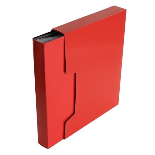 Папка Бюрократ ДеЛюкс DLVBOX100RED, 100шт вкладышей, A4, пластик, 0.7мм, красный 14 шт./кор.