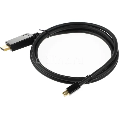 Кабель аудио-видео Buro miniDisplayport (m) - DisplayPort (m), 1.5м, GOLD, черный [mdp-dp]
