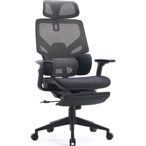 Кресло Cactus CS-CHR-MC01, ткань, до 120кг, регулируемые 2D подлокотники, черный