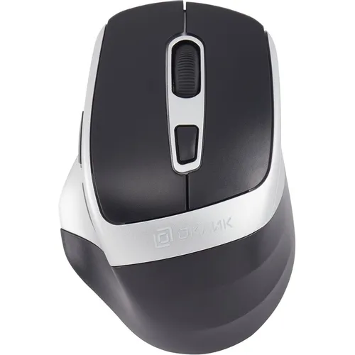 Мышь беспроводная Oklick 516MW, Bluetooth/Радио, оптическая, USB, 1600dpi, черный и серебристый [1978689]