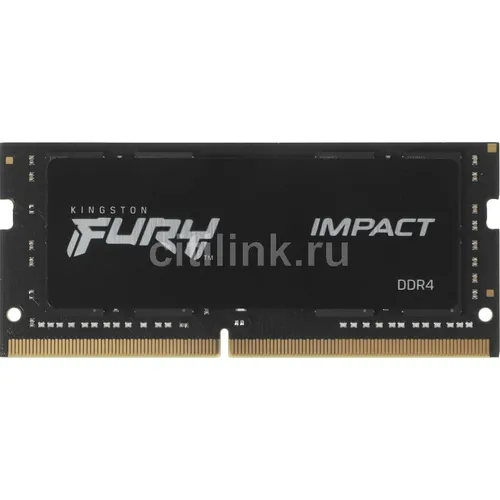Оперативная память Kingston Fury Impact KF432S20IB/32 DDR4 - 1x 32ГБ 3200МГц, для ноутбуков (SO-DIMM), Ret