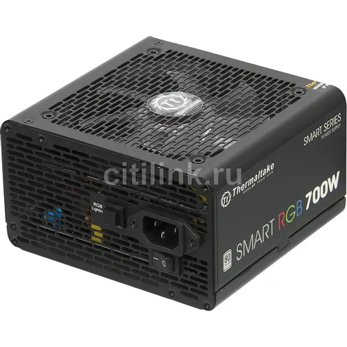 Блок питания Thermaltake Smart RGB 700, 700Вт, 80 PLUS WHITE, 120мм, черный, retail [ps-spr-0700nhsawe-1]