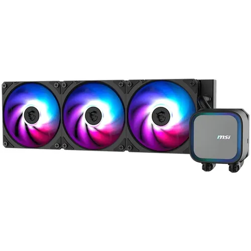 Система водяного охлаждения MSI Mag Coreliquid A13 360, 3-pin, RGB, 120мм, черный, retail [306-7zwda11-l80]