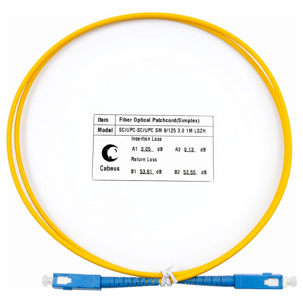 Оптический шнур Cabeus FOP(s)-9-SC-SC-1,5m