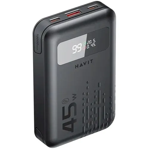 Внешний аккумулятор (Power Bank) HAVIT PB5211, 10200мAч, черный