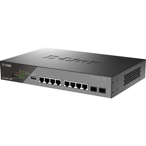 Коммутатор D-Link DSS-200G-10MP/A1A, настраиваемый