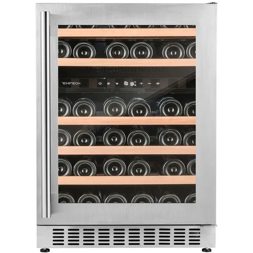 Винный шкаф однокамерный TEMPTECH OX60DX вместимость: 46 бутылок, серебристый