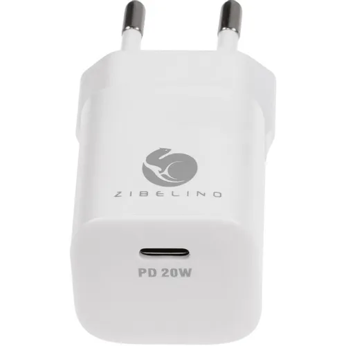 Сетевое зарядное устройство ZIBELINO MC-UC-PD, USB-C, 20Вт, 3A, белый [zc-mc-uc-pd-20w-wht]