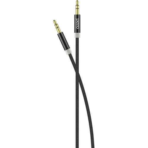 Кабель PERO MC-01, Jack 3.5 (m) - Jack 3.5 (m), 2м, черный [prmc-012mb]