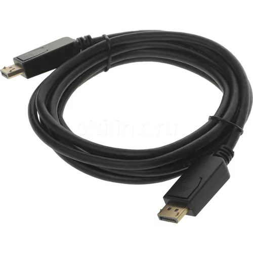 Кабель Display Port 1.2v, DisplayPort (m) - DisplayPort (m), GOLD , 3м, черный