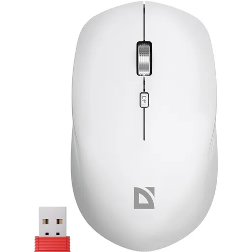 Мышь беспроводная Defender Velvet, Bluetooth/Радио, оптическая, USB, 1600dpi, белый [52407]