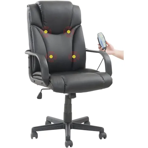 Кресло BRABIX Relax Ms-001, экокожа, до 120кг, топ-ган, фиксированные подлокотники, черный