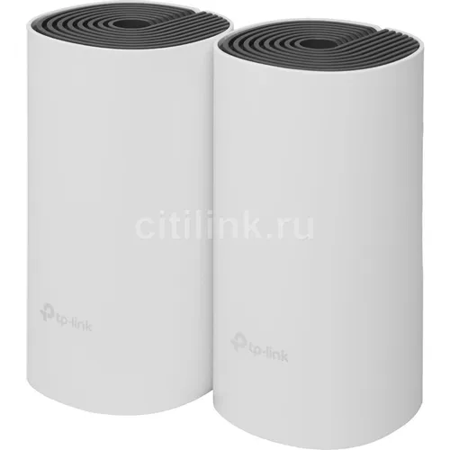 Бесшовный Mesh роутер TP-LINK Deco E4, Wi-Fi 5, AC1200, 2.4/5ГГц, 2 WAN/LAN, белый, 2 шт. в комплекте [deco e4(2-pack)]