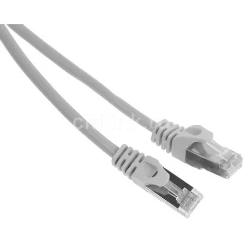 Патч-корд PREMIER PP22-3m литой (molded), FTP, кат.5E, 3м, 4 пары, 26AWG, алюминий омедненный, многожильный, серый