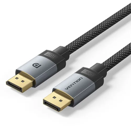 Кабель аудио-видео VENTION HGBHJ, DisplayPort (m) - DisplayPort (m), ver 2.1, AWG28, медный, 5м, GOLD, черный