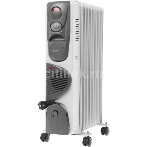 Масляный радиатор CENTEK CT-6203-9, 2400Вт, 9 секций, 3 режима, белый