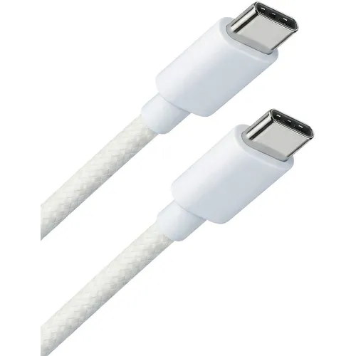 Кабель BORASCO USB Type-C (m) - USB Type-C (m), 2м, белый [52607]