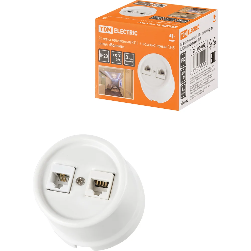 Телефонная розетка TDM ELECTRIC SQ1820-0052