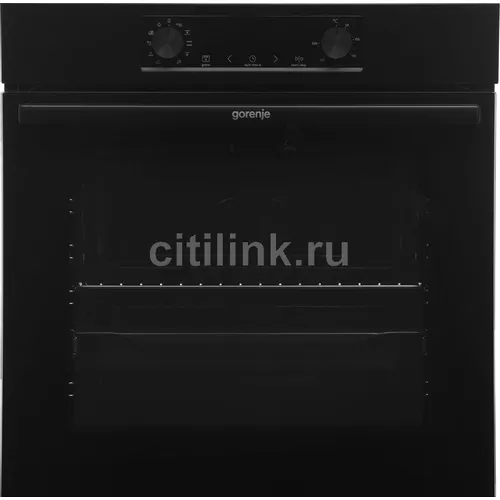 Духовой шкаф электрический Gorenje BO6735E05B, 77л, дверца с 2 стеклами, черный