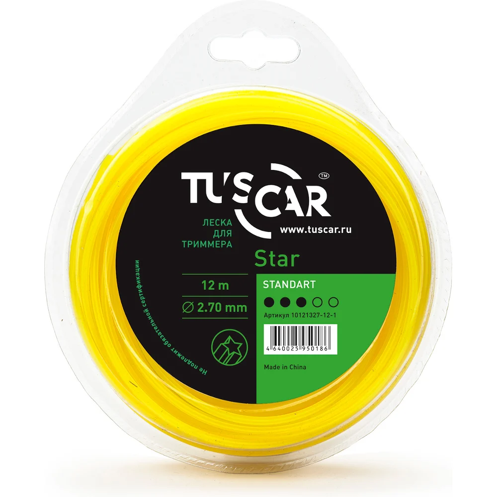Леска для триммера TUSCAR Star Standart 10121327-12-1