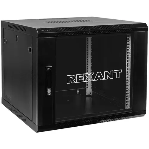 Шкаф коммутационный REXANT 04-0966-112 настенный, стеклянная передняя дверь, 6U, 600x501x600 мм