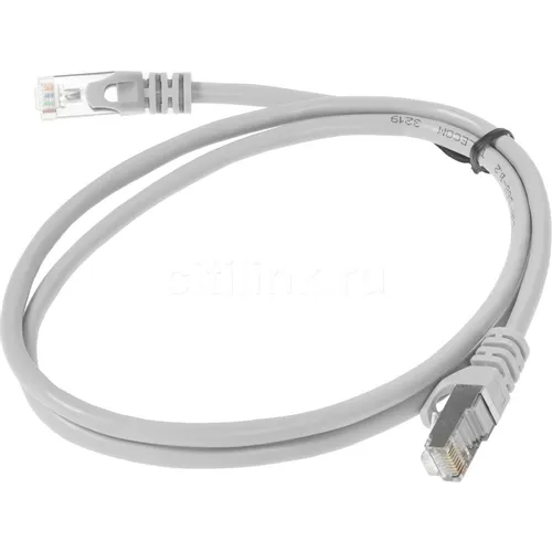 Патч-корд PREMIER NA102-FTP-C5E-1M литой (molded), FTP, кат.5E, 1м, 4 пары, алюминий омедненный, многожильный, серый