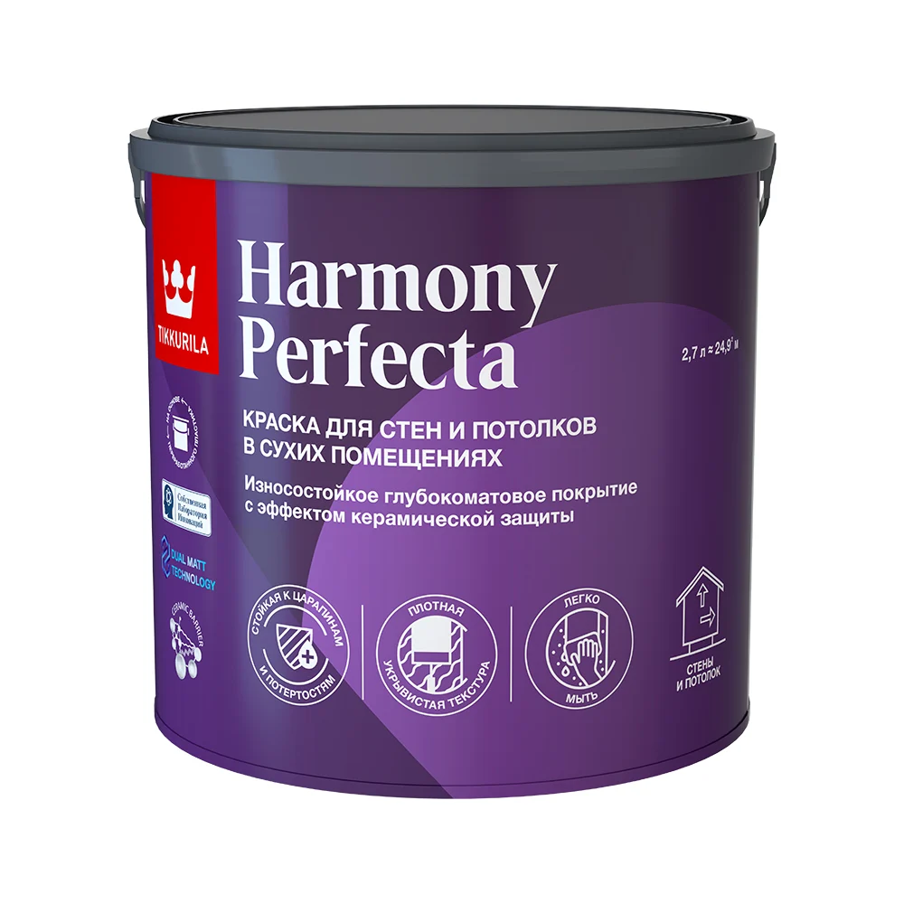 Износостойкая интерьерная краска Tikkurila PERFECTA 700010599