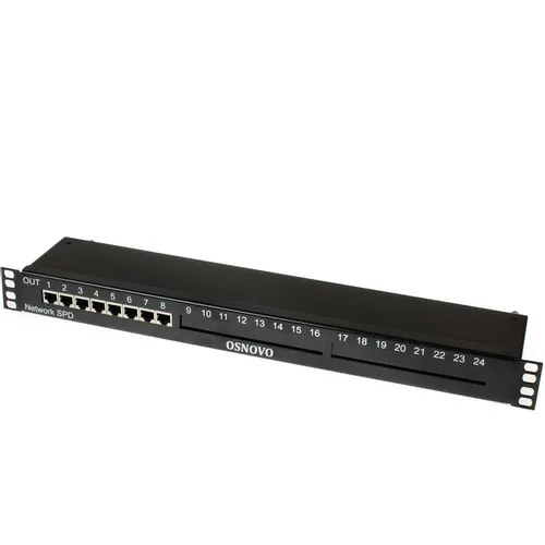 Грозозащита RJ-45 OSNOVO SP-IP8/1000R, черный