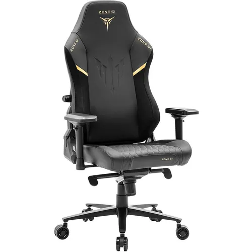 Кресло игровое ZONE 51 Predator, экокожа, до 150кг, мультиблок, регулируемые 4D подлокотники, черный