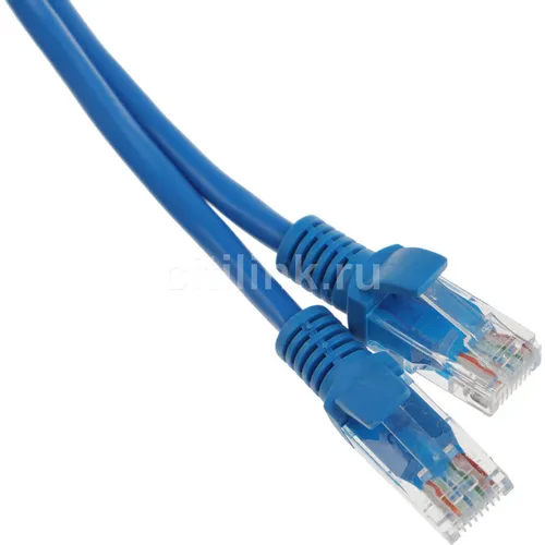 Патч-корд PREMIER PP12-0.5M/B литой (molded), UTP, кат.5E, 0.5м, 4 пары, 26AWG, алюминий омедненный, многожильный, синий