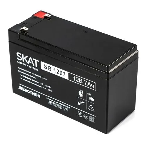 Аккумуляторная батарея БАСТИОН SKAT SB 1207 для ИБП, 12В, 7Ач [2533]