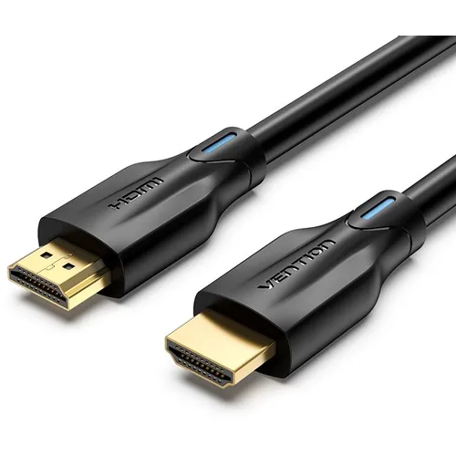 Кабель аудио-видео VENTION AANBF, HDMI (m) - HDMI (m), ver 2.1, AWG30, медь луженая, 1м, GOLD, черный
