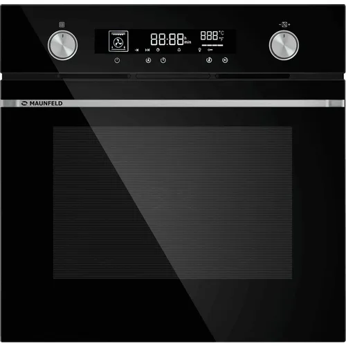 Духовой шкаф электрический MAUNFELD AEOH6066B, 60л, дверца с 3 стеклами, черный
