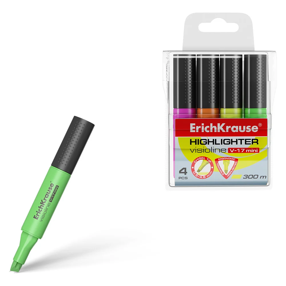 Текстмаркеры ErichKrause Visioline V-17 Mini Neon 56699