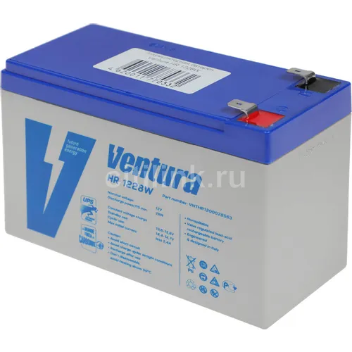 Аккумуляторная батарея VENTURA HR 1228W для ИБП, 12В, 7Ач [vnthr1228ws63]