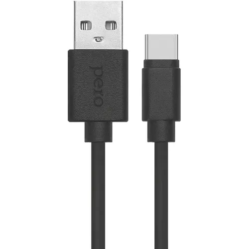 Кабель PERO DC-03, USB Type-C (m) - USB (m), 2м, 3A, черный
