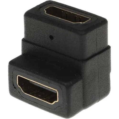 Адаптер аудио-видео HDMI (f) - HDMI (f) (Г-образный), черный
