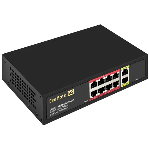 Коммутатор EXEGATE EDES-1010D.8PoE-96W, неуправляемый [ex299021rus]