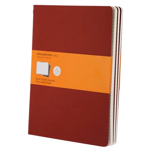 Блокнот Moleskine Cahier Journal, 120стр, в линейку, клюквенный [ch121]