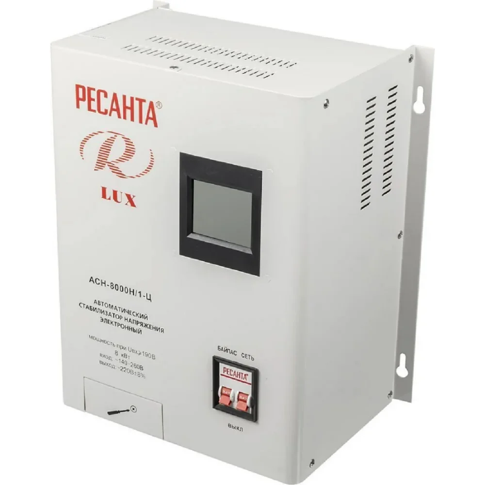 Стабилизатор напряжения Ресанта АСН 8000 Н/1-Ц Lux