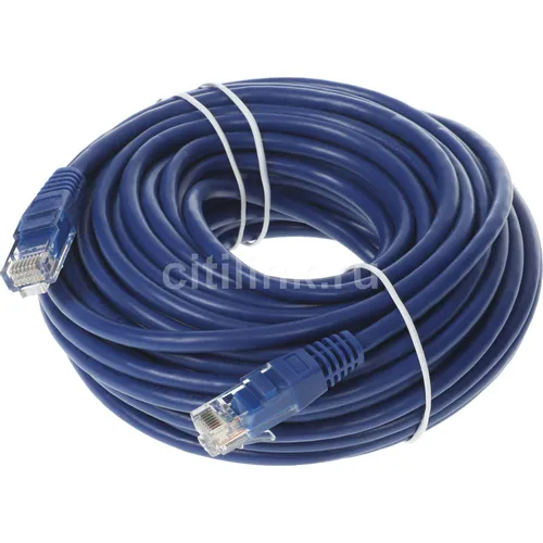 Патч-корд LanMaster вилка RJ-45, вилка RJ-45, кат.5E, ПВХ, 15м, синий [twt-45-45-15-bl]