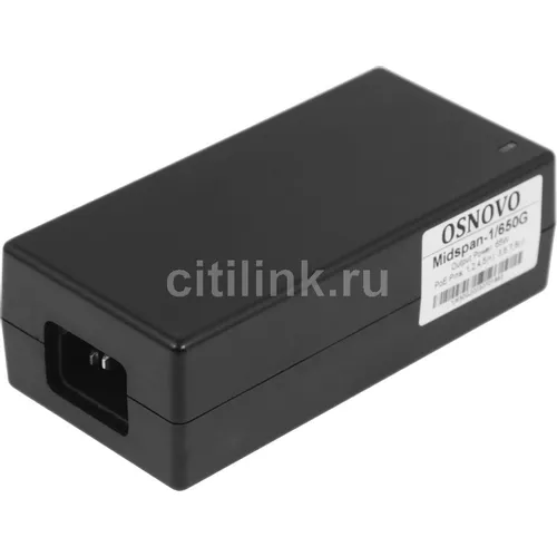 Инжектор PoE OSNOVO Midspan-1/650G 10/100/1000BASE-T 65Вт 100-240В (АС)