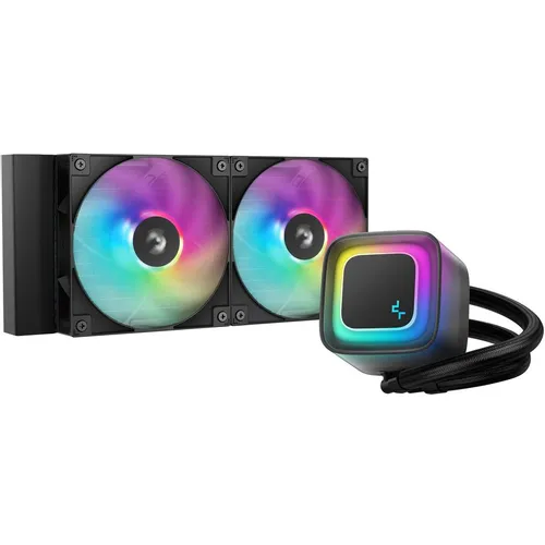 Система водяного охлаждения DeepCool LE240 V2, 4-pin, ARGB, 120мм, черный, retail [r-le240-bkammc-g-2]
