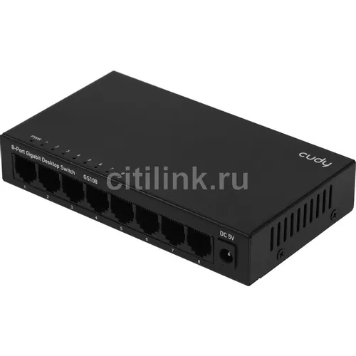 Коммутатор CUDY GS108, неуправляемый