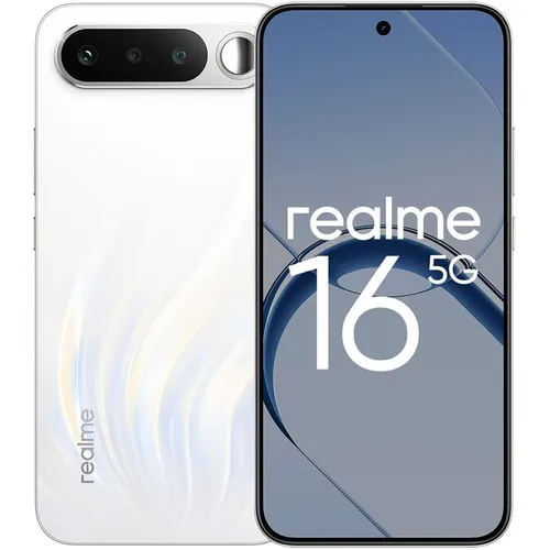 6.57" Смартфон REALME 16 5G 8/256Gb, RMX5171, NFC, AMOLED, 120Гц, 7000мAч, белый