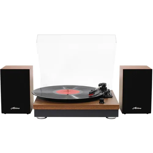 Виниловый проигрыватель ALIVE AUDIO Harmony, ручной, коричневый [aa-har-01]